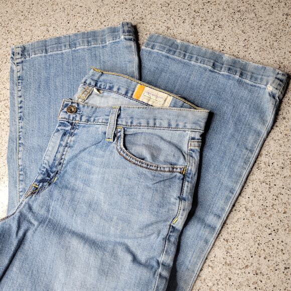 GAP 1969 Womens Long & Lean 54023 Stretch Flare Mid-Rise Light Denim Jeans✨️12R - Picture 9 of 12